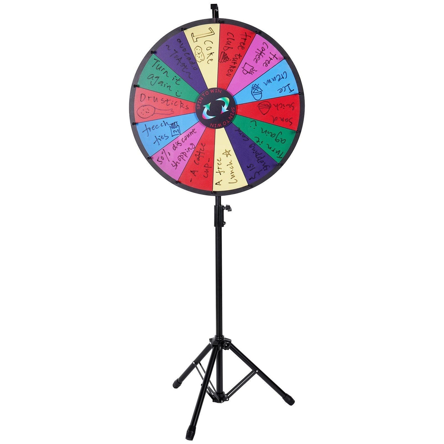 spinning prize wheel