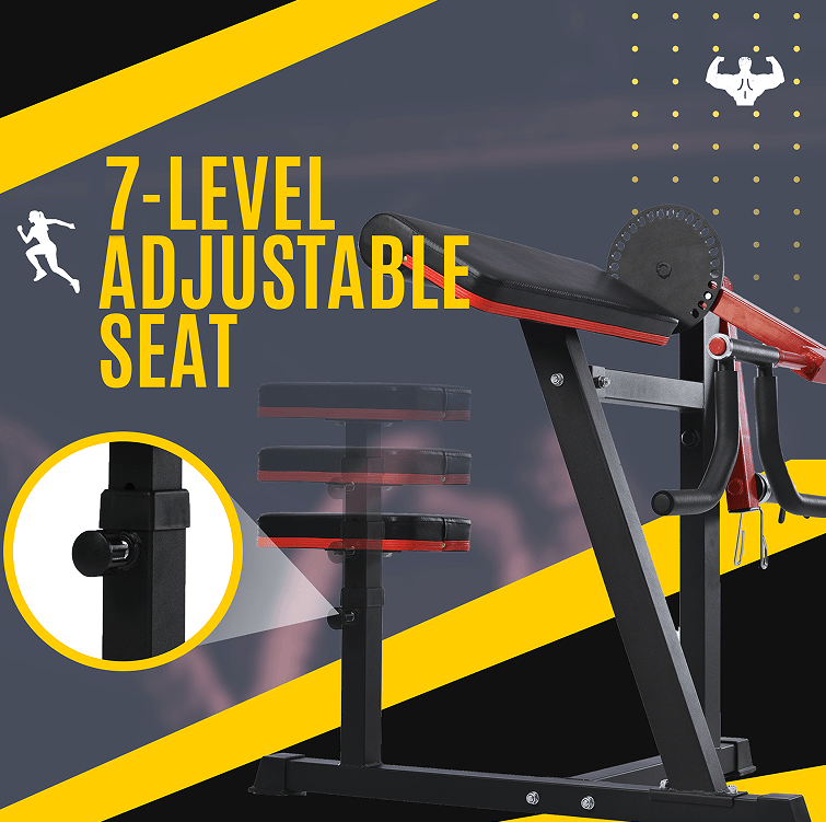 Strength training bending biceps bending and triceps extension machine Level 7 pull-out extension bench aerobic training abdomen arms back chest shoulder muscles Home office fitness