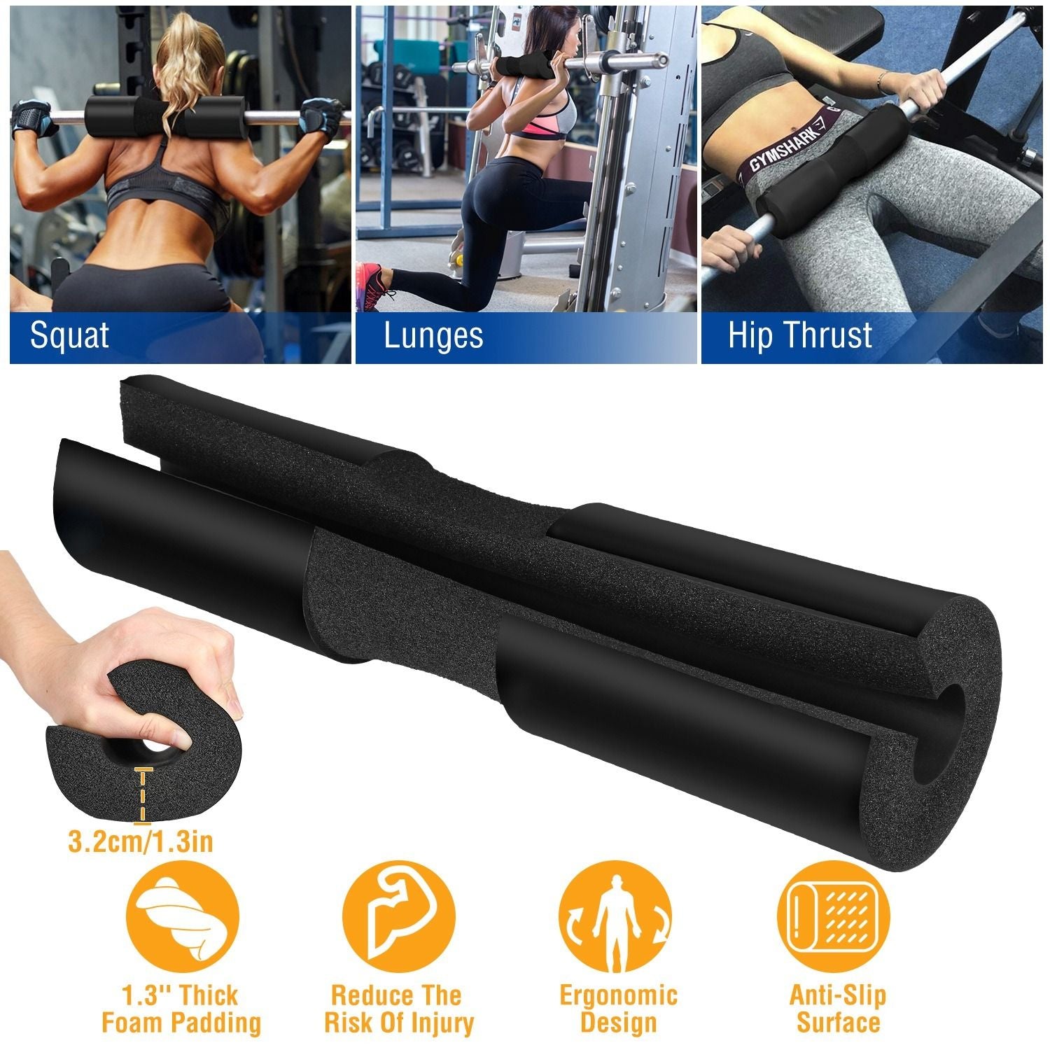 hip thrust pad barbell squat pad barbell pad