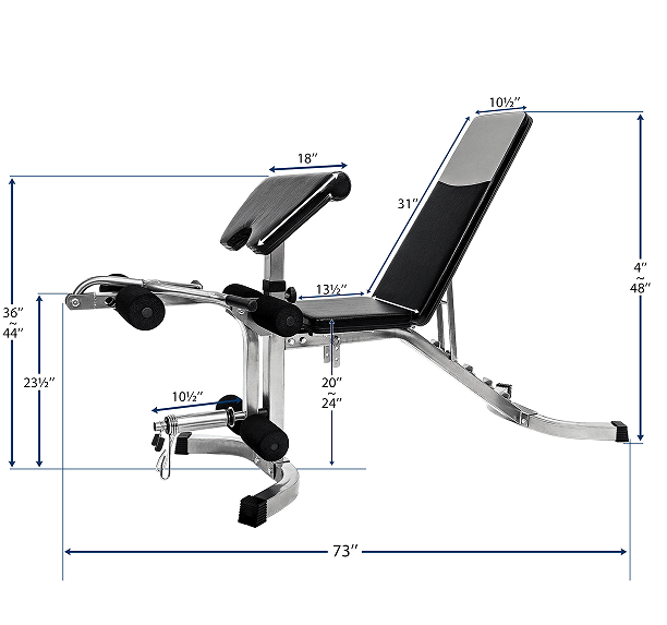 550Lounder Olympic Bench 6 + 3 position adjustment with heavy stool leg exercise aerobic training abdomen arm back chest shoulder leg muscle Home / office fitness adults men and women