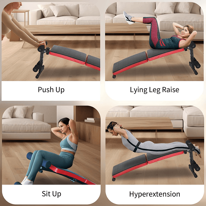 Multiple strength training bench folding reclining chair strength lift hip hips thigh abs back leg press thrust aerobic training, home / office fitness adult men and women