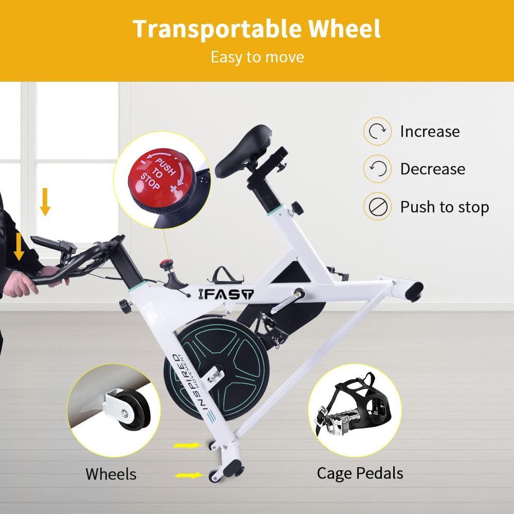 cycling Bike for Home Indoor Exercise Bike with LCD Monitor and Comfortable Seat Cushion for Home Gym Cardio Fitness Training