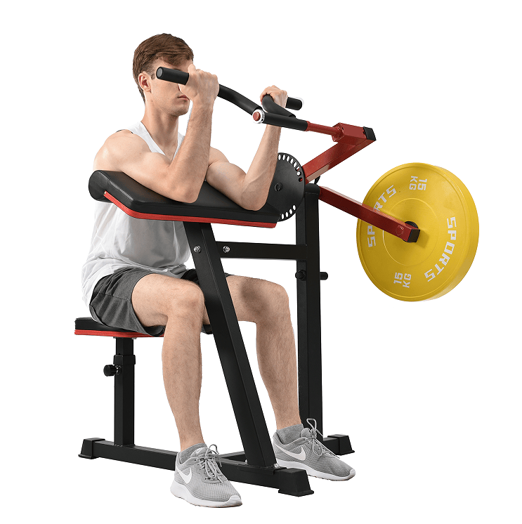 Strength training bending biceps bending and triceps extension machine Level 7 pull-out extension bench aerobic training abdomen arms back chest shoulder muscles Home office fitness