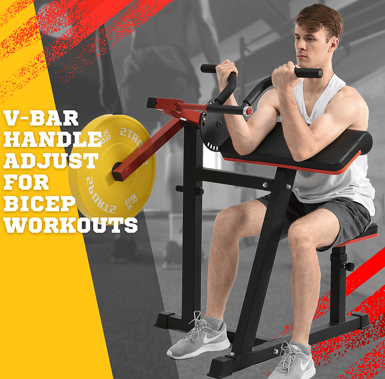 Strength training bending biceps bending and triceps extension machine Level 7 pull-out extension bench aerobic training abdomen arms back chest shoulder muscles Home office fitness