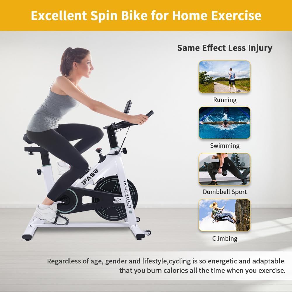 cycling Bike for Home Indoor Exercise Bike with LCD Monitor and Comfortable Seat Cushion for Home Gym Cardio Fitness Training