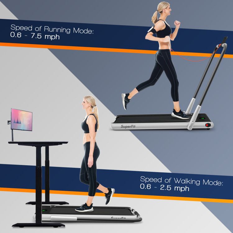 Treadmill, walking pad Treadmill, Treadmill for Home gym under desk Office, Portable Treadmill Under Desk office,300lb capacity, 2.25 HP 2-in-1 with Remote Control and LED Display