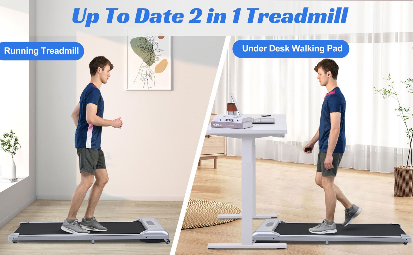 Treadmill Remote Control, walking pad Treadmill, Treadmill for Home gym under desk Office, Portable Treadmill Under Desk office with 25 HP 285 Lb Capacity