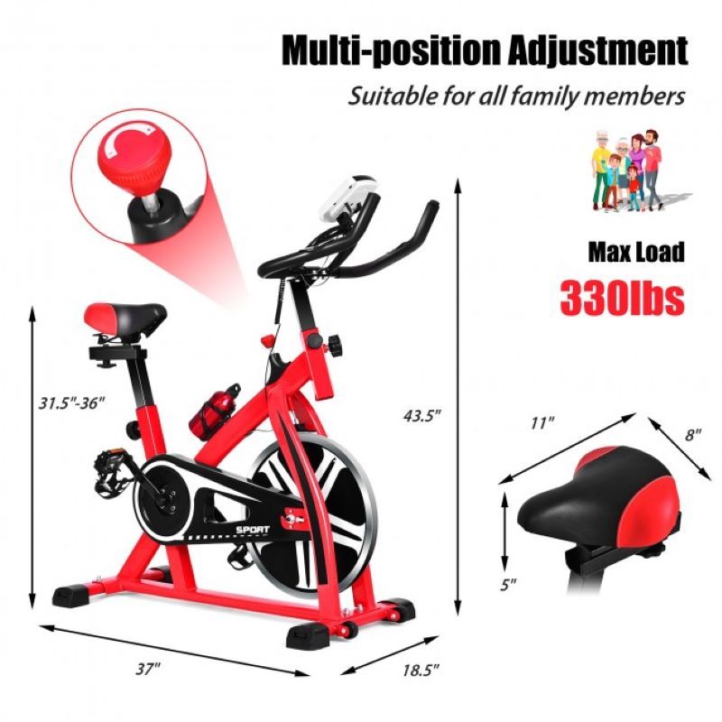 Indoor cycling bike Cardio Fitness Adjustable Exercise Bicycle