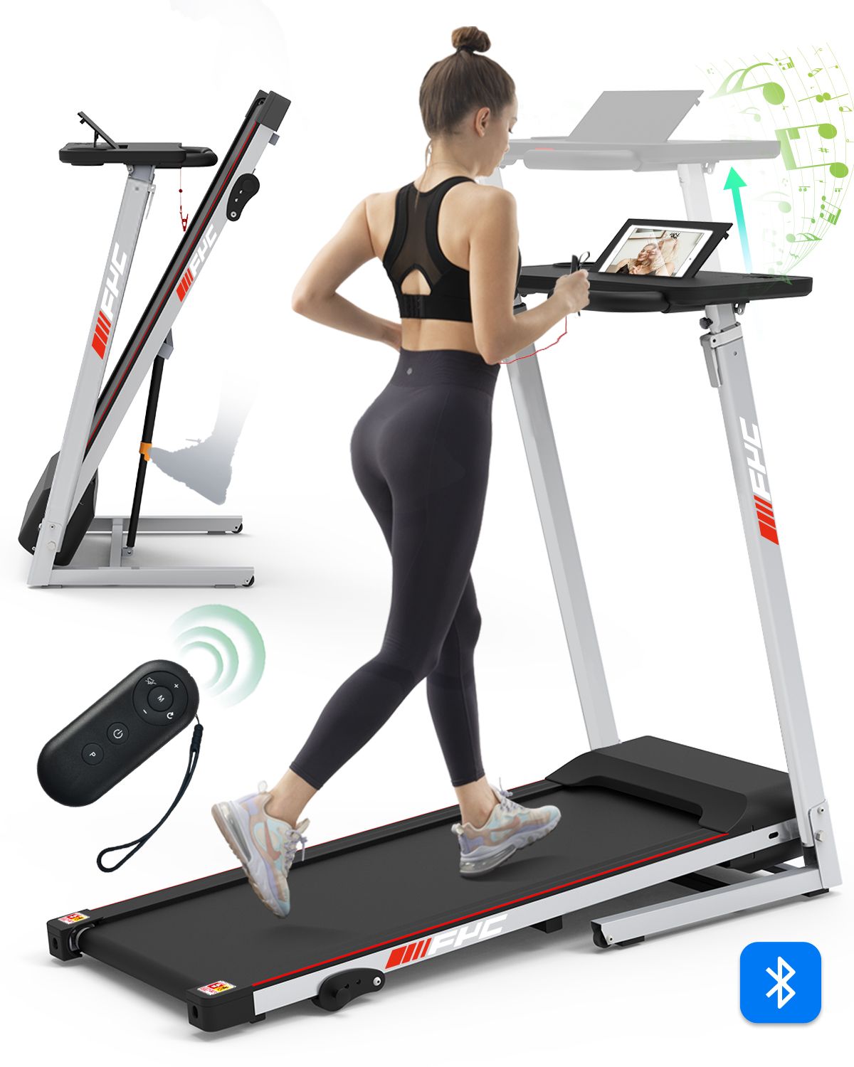 Treadmill, walking pad Treadmill, Treadmill for Home gym under desk Office, Portable Treadmill Under Desk office295lb Weight Capacity