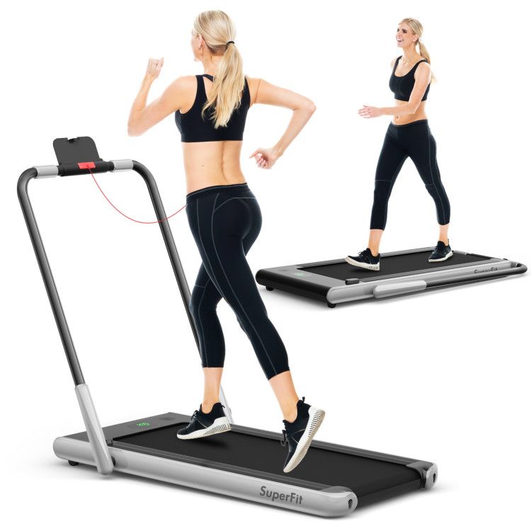 Treadmill, walking pad Treadmill, Treadmill for Home gym under desk Office, Portable Treadmill Under Desk office,300lb capacity, 2.25 HP 2-in-1 with Remote Control and LED Display