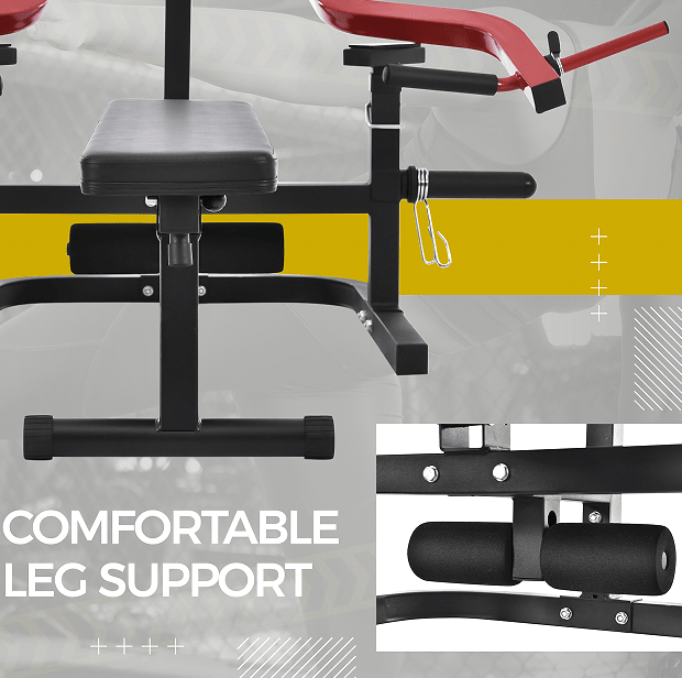 Weight bench bench Olympic bench Flat tilt position adjustment with weight stool aerobic training abdomen arm back chest and shoulder leg muscles home / office fitness