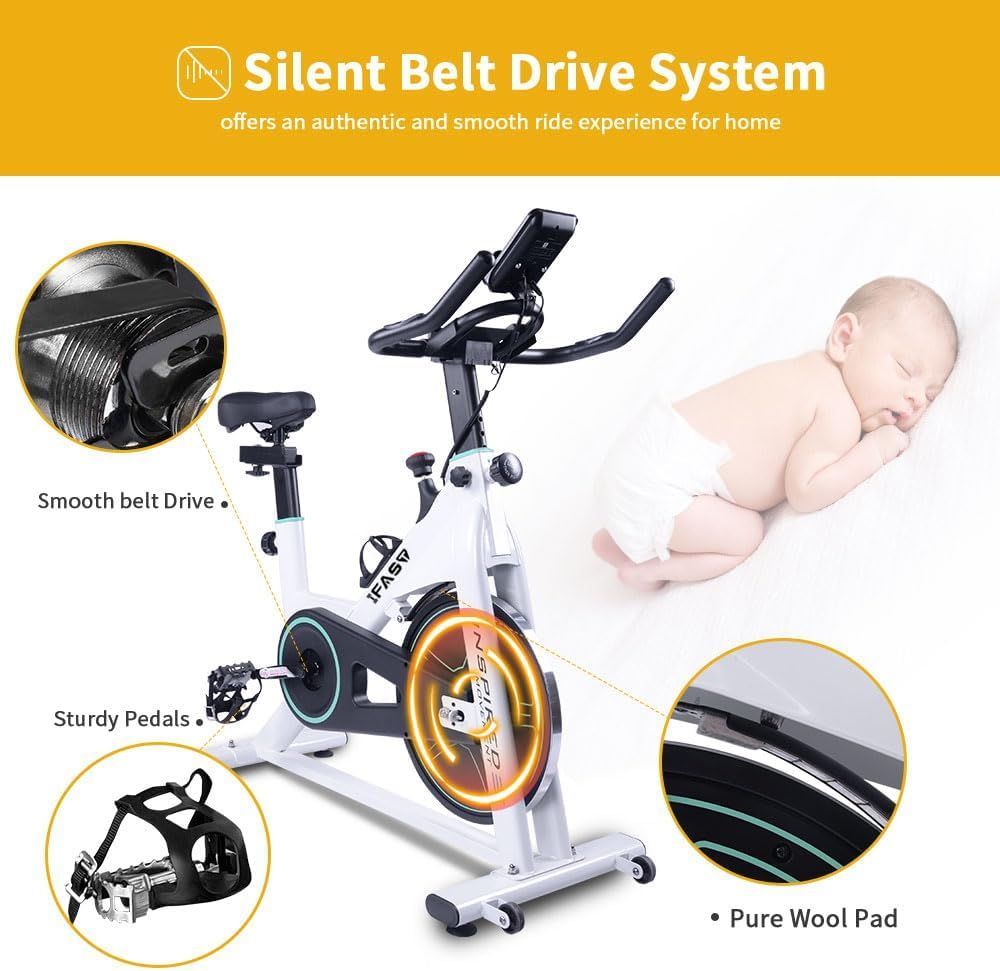 cycling Bike for Home Indoor Exercise Bike with LCD Monitor and Comfortable Seat Cushion for Home Gym Cardio Fitness Training