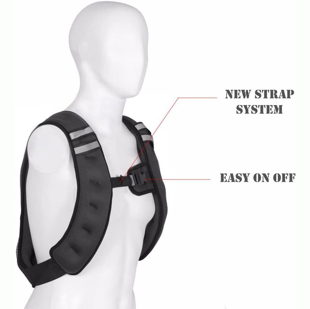 10 lbs. Weighted Body Vest for Men & Women Weight Vests for Training Running Fitness Workout Crossfit Walking Exercise Weights