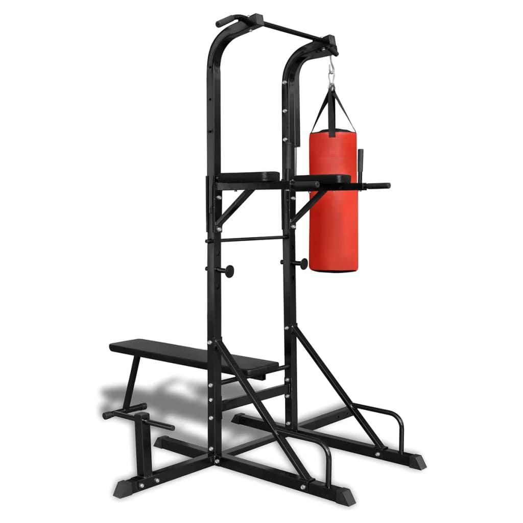 power tower punching bog stand, pull up tower with boxing bag